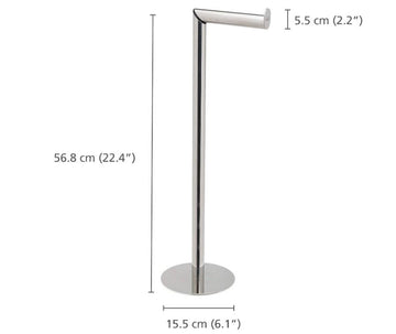 Joseph Joseph 70594 EasyStore Luxe 2-in-1 Stainless-steel Toilet Roll Stand